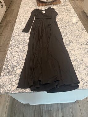 Baltic Born Black Long Sleeve Maxi Dress